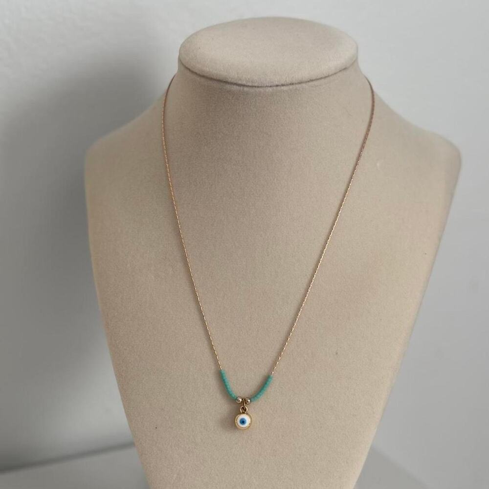 Gold and blue evil eye - Picture 3 of 3